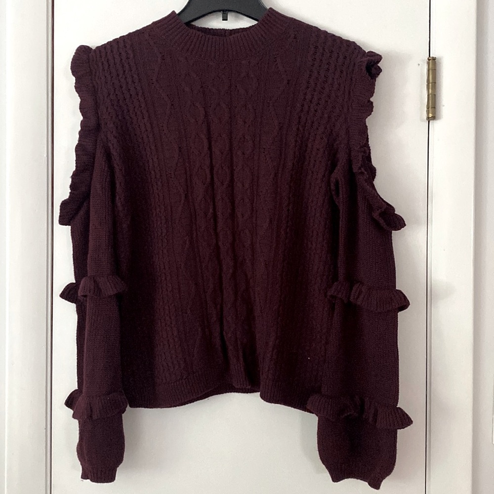 Express Cold Shoulder Sweater - Medium